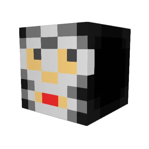 AL___ Minecraft avatar head, 3D render