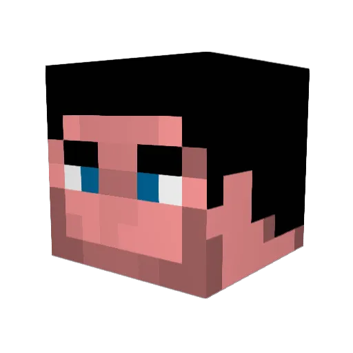 ALabek Minecraft avatar head, 3D render