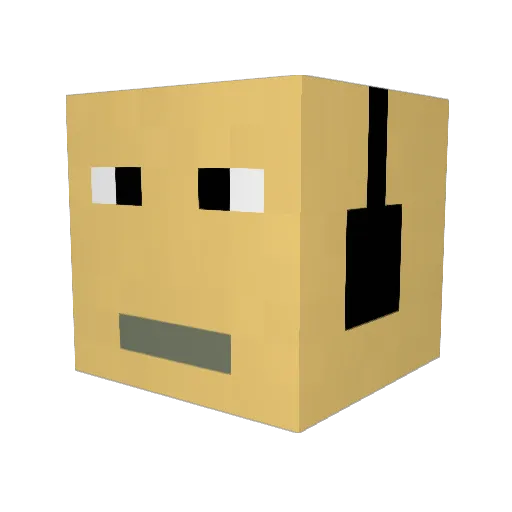 ALan_an Minecraft avatar head, 3D render