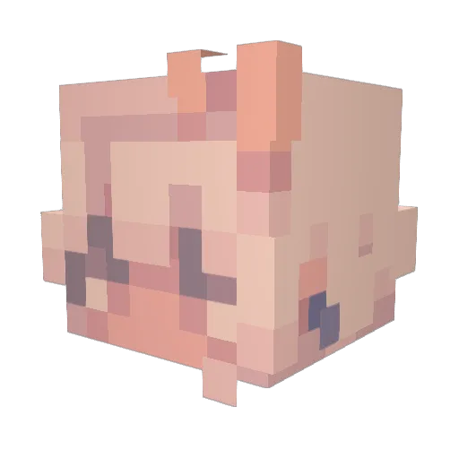 ALargeOof Minecraft avatar head, 3D render