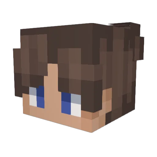 ALdusMorus Minecraft avatar head, 3D render