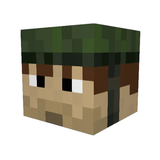 ALiKaY02 Minecraft avatar head, 3D render