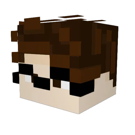 ALittleHollow Minecraft avatar head, 3D render