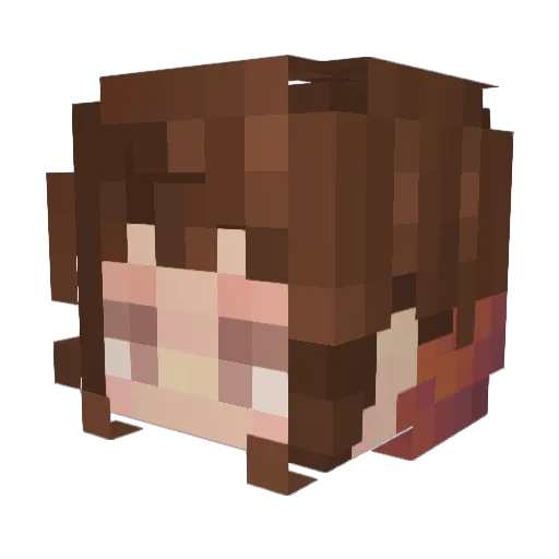 ALittleQuincee Minecraft avatar head, 3D render