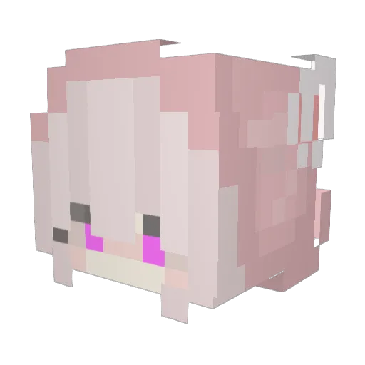 ALnannan Minecraft avatar head, 3D render