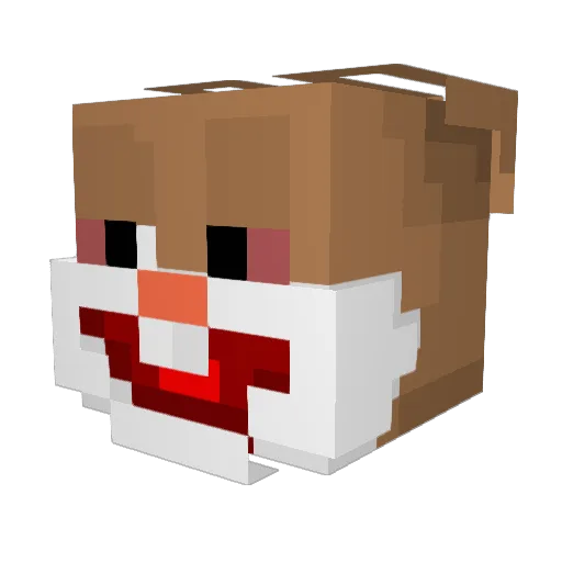 ALnono Minecraft avatar head, 3D render