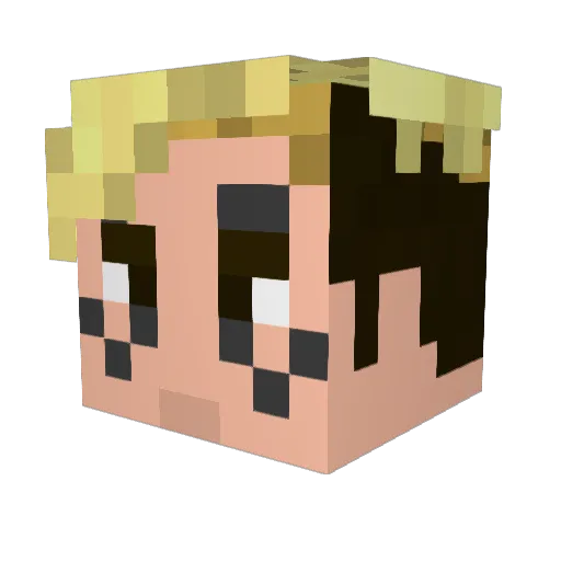 ALonso16 Minecraft avatar head, 3D render
