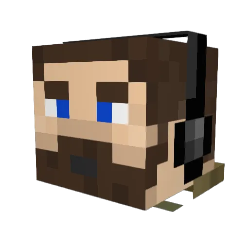 ALostTeddyBear Minecraft avatar head, 3D render