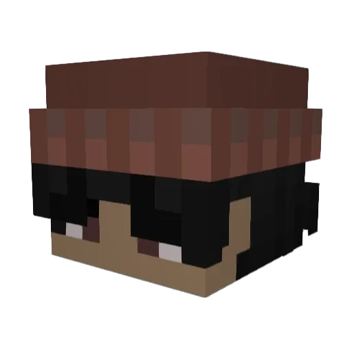 AM0218Diamond Minecraft avatar head, 3D render