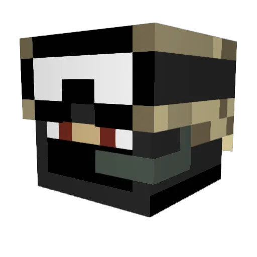 AM0313 Minecraft avatar head, 3D render