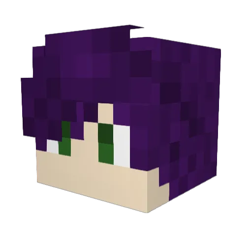 AM0_JI Minecraft avatar head, 3D render