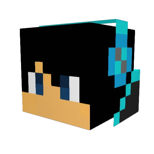 AM18379 Minecraft avatar head, 3D render