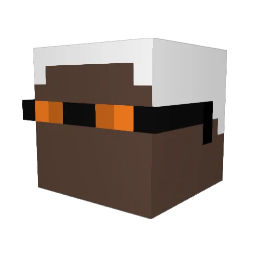 AMARALx Minecraft avatar head, 3D render