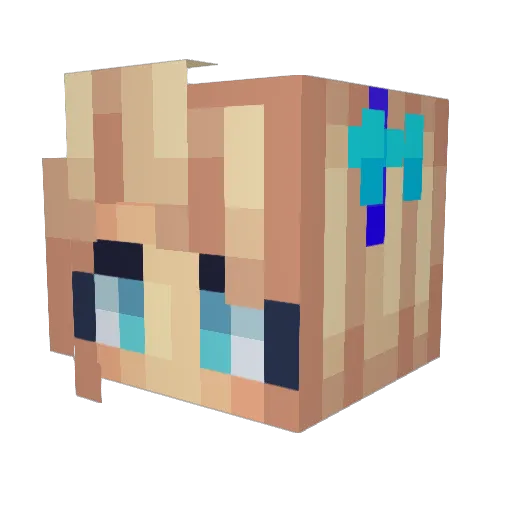 AMASONICA162 Minecraft avatar head, 3D render