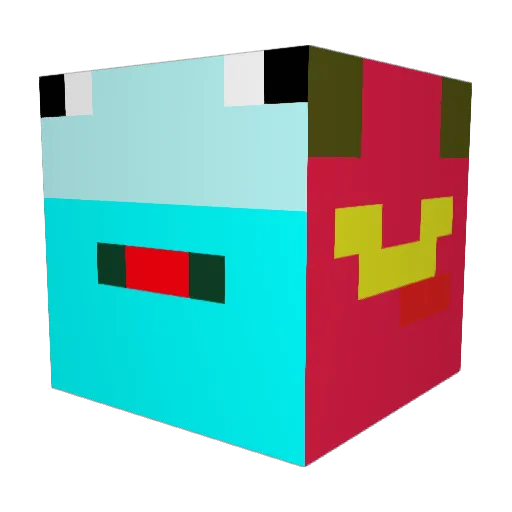 AMAZINGkaboom Minecraft avatar head, 3D render