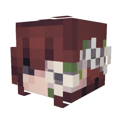 AMB199 Minecraft avatar head, 3D render