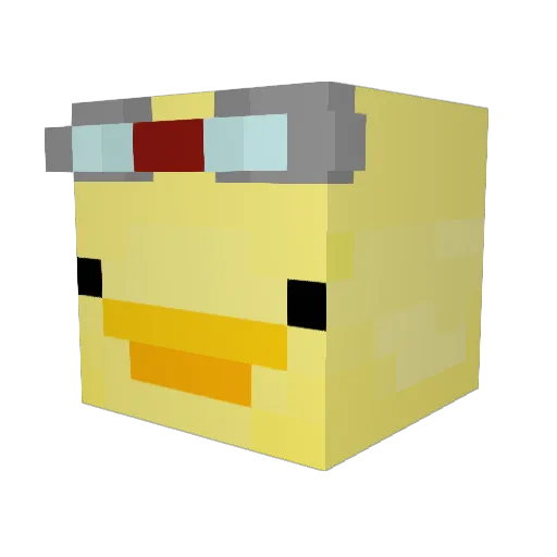 AMB334K Minecraft avatar head, 3D render