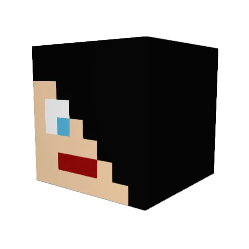 AMCRboom Minecraft avatar head, 3D render
