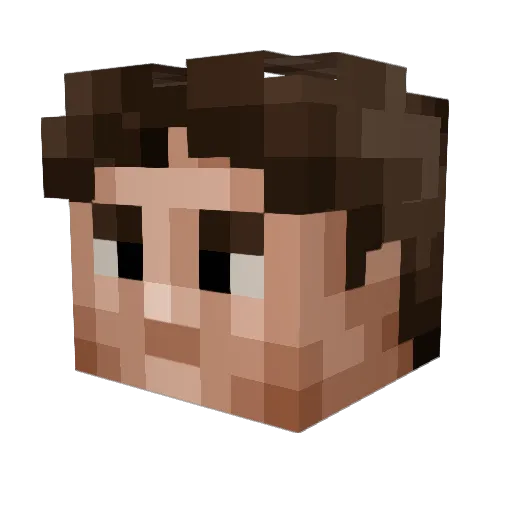 AMDRADEONRUBY Minecraft avatar head, 3D render