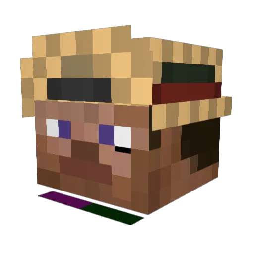 AMD_H7 Minecraft avatar head, 3D render