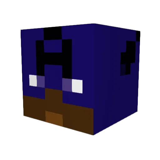 AMDenn Minecraft avatar head, 3D render