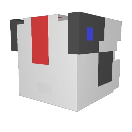 AME_NX Minecraft avatar head, 3D render