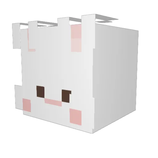 AMFREE_22 Minecraft avatar head, 3D render
