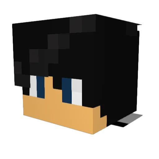 AMG14 Minecraft avatar head, 3D render