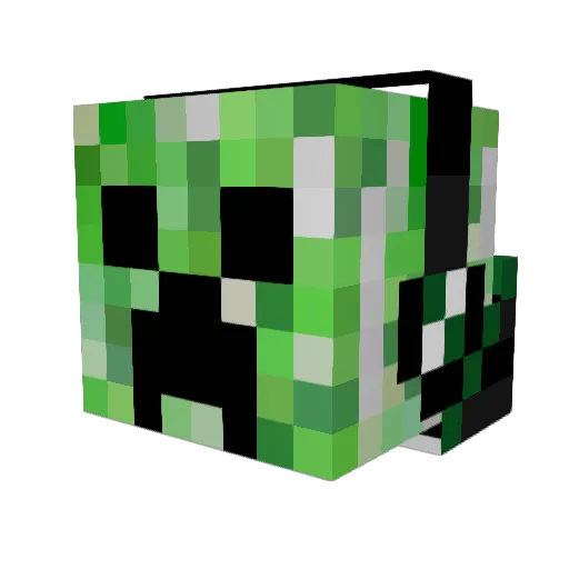 AMGGR Minecraft avatar head, 3D render
