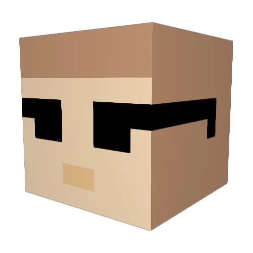 AMGJOSH Minecraft avatar head, 3D render