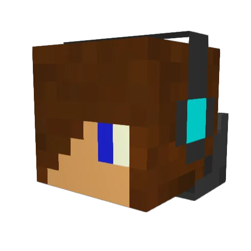 AMGaming1 Minecraft avatar head, 3D render