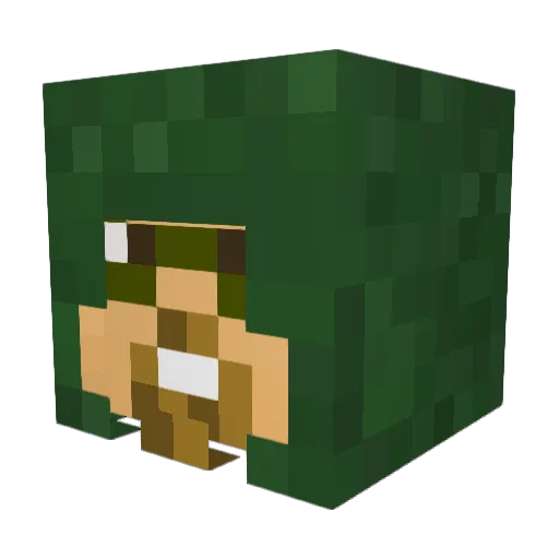 AMGkid Minecraft avatar head, 3D render