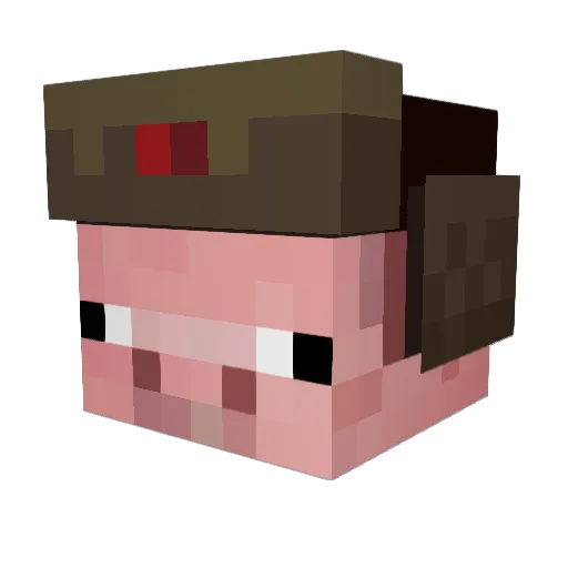 AMIGO_71 Minecraft avatar head, 3D render