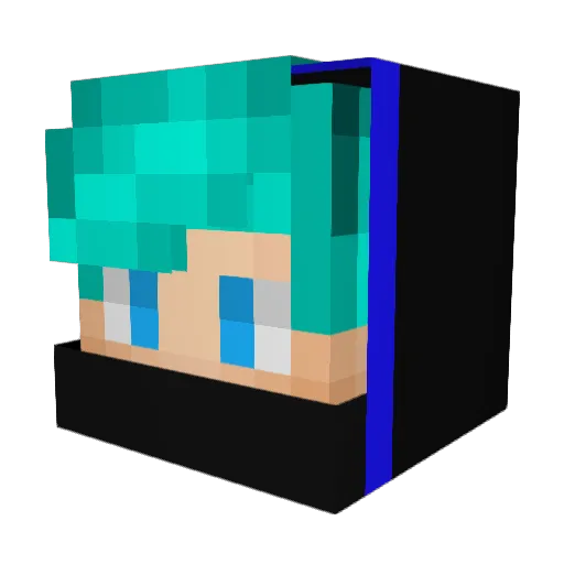 AMIRP1 Minecraft avatar head, 3D render