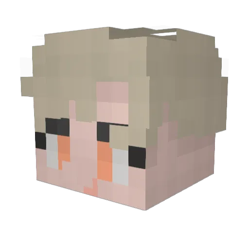 AMK73 Minecraft avatar head, 3D render