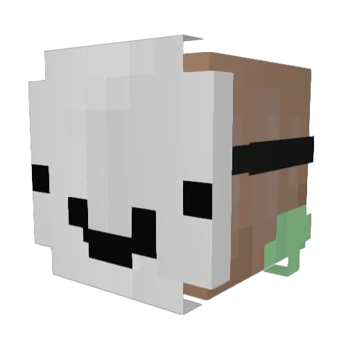 AMKyuju05 Minecraft avatar head, 3D render