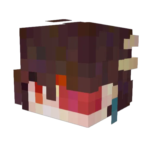 AMLETOOSE Minecraft avatar head, 3D render