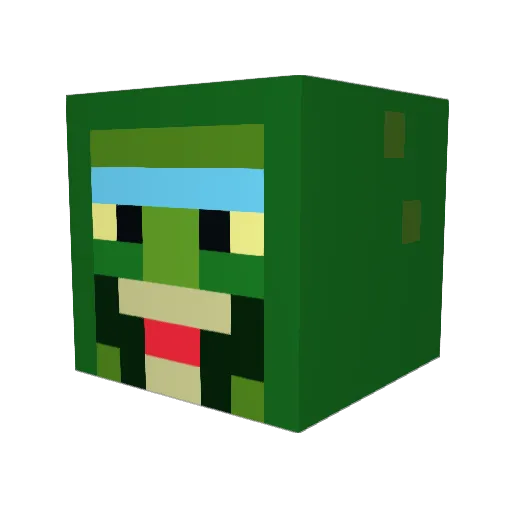 AMM73 Minecraft avatar head, 3D render