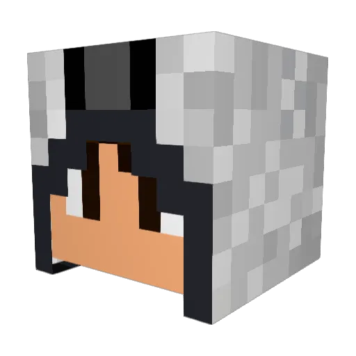 AMMEtube Minecraft avatar head, 3D render