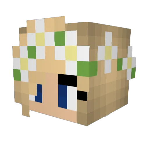 AMMO3223 Minecraft avatar head, 3D render