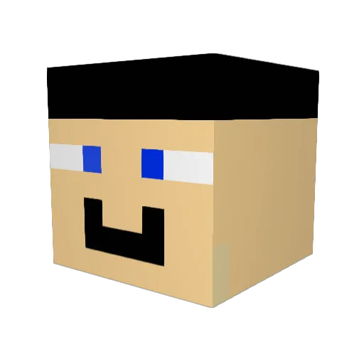 AMMOBLOCK Minecraft avatar head, 3D render