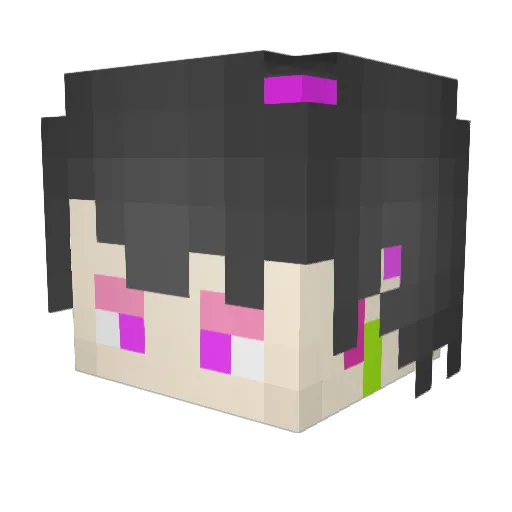 AMNDOOO Minecraft avatar head, 3D render