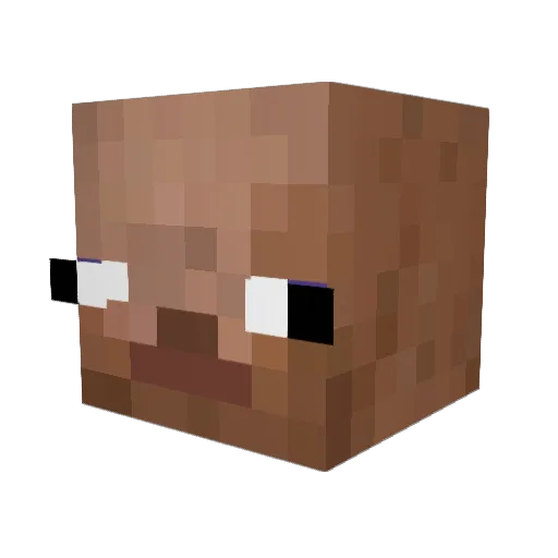 AMONKEYBABY Minecraft avatar head, 3D render