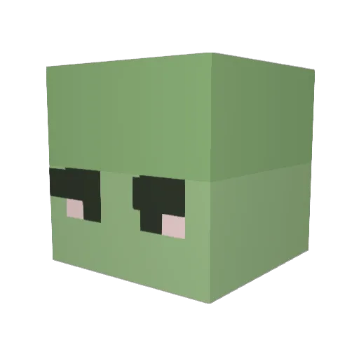 AMOOJABAR Minecraft avatar head, 3D render