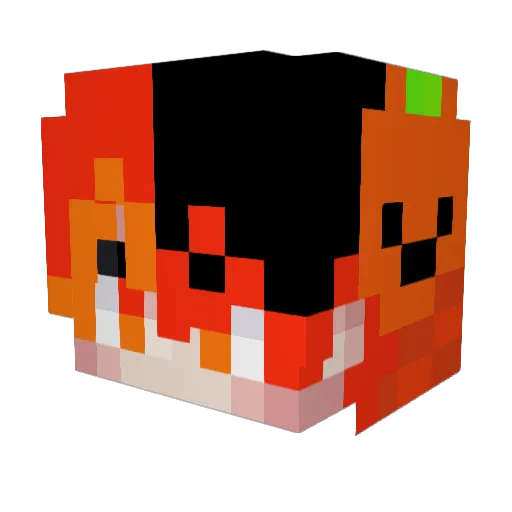AMOgamer16 Minecraft avatar head, 3D render