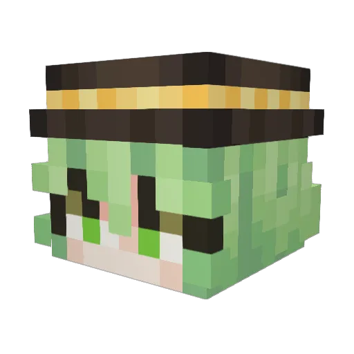 AMPEREgg Minecraft avatar head, 3D render