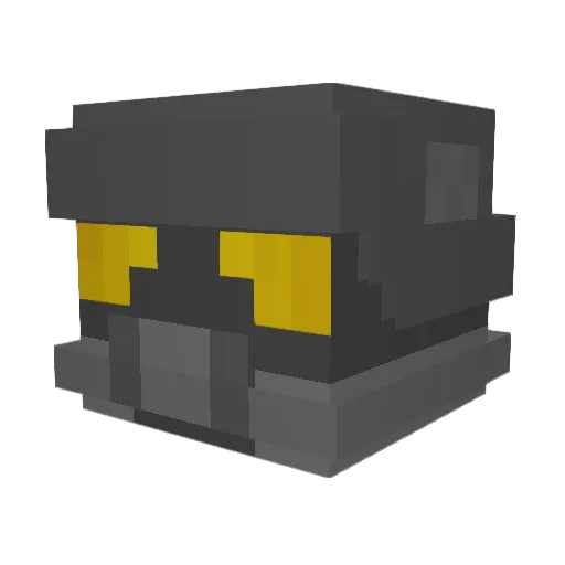 AMPER_076 Minecraft avatar head, 3D render