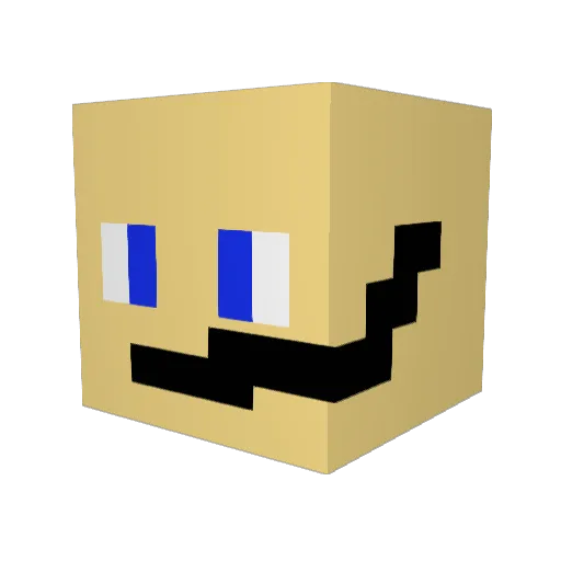 AMProductions Minecraft avatar head, 3D render