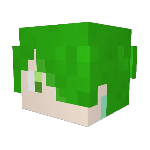 AMSB_606 Minecraft avatar head, 3D render