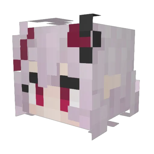 AMVII Minecraft avatar head, 3D render